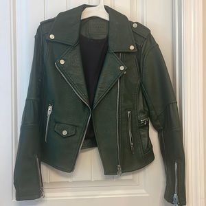 Blank NYC Green Faux Leather Jacket (barely worn)